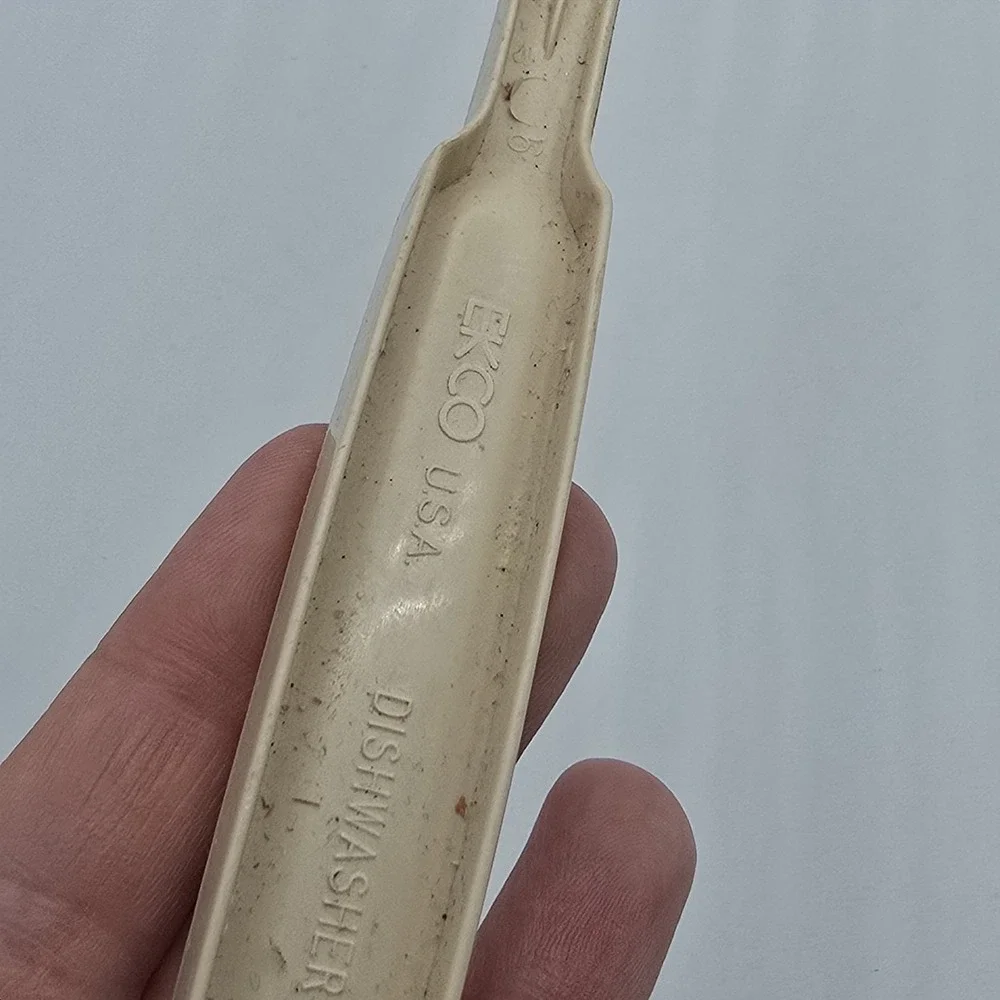 Vintage‎ ECKO Slotted Serving Spoon Beige Plastic Nylon Kitchen Utensil 11